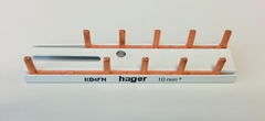 Hager KB4FN - aansluitrail 2-polig 6mod (1xaardlek 2-polig + 4 automaten)