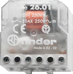 Finder 26.01.8.024.0000 - 26.01.8.024.000 - impulsrelais 26 1m-24ac
