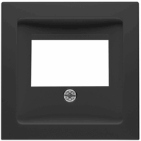 Peha 00276852 - Centraalplaat. voor TAE-/KAE-/Luitspr.-aansluiting, zwart