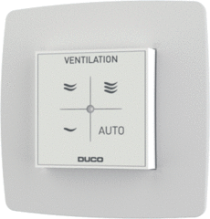 DUCO 0000-4600 - Bedieningsschakelaar RF/BAT wit batterijgevoed CR2430 3-voudig