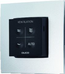 DUCO 0000-4175 - Bedieningsschakelaar RF / BAT zwart batterijgevoed CR2430 3-voudig