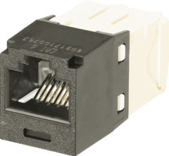 Panduit® CJ688TGBL - mini-com® utp rj45 cat 6 tg jack module, black