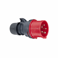 ABL Connectivity S41S30 - cee stekker, ip44, 16a, 4-polig, 400v, 6h, rood