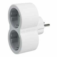 Legrand 694516 - Domino contactstop 2x2P+A aan voorzijde - wit-grijs