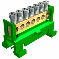 OBO 2054019 - aardklem 7x16mm² polyamide groen