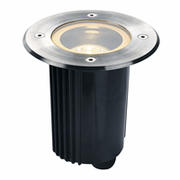 SLV 229320 - dasar 115 gu10 vloerinbouwlamp, rond, rvs 316, max. 35 w, ip67