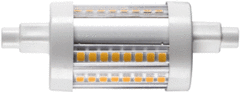 SLV 1005287 - qt de12 r7s 78mm, led lichtbron transparant 9w 3000k cri90 330°