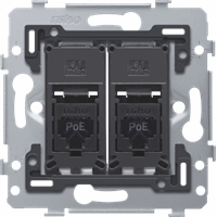 Niko 170-79262 - 2 RJ45-aansluitingen UTP cat. 6 vlakke uitvoering,