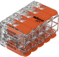 Wago 221-420 - Verbindingsklem 10-voudig 10x2,5mm2 transparant doos 15 stuks