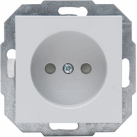 Kopp 948634006 - HK07 - wandcontactdoos 1-voudig zonder randaarde kinderveilig mat grijs