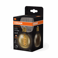 Osram 4099854090806 - vintage 1906 led classic slim filament globe dimmable 4.8w 822 gold e2