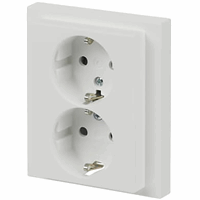 Busch Jaeger 2TKA00003924 - wcd randaarde dubbel kv inbouw f-mat wit