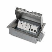 O.C.S. Servicebox® 33.72.160 - servicebox 3.0 - 2x 230v randaarde + 2x cat6 - rvs deksel