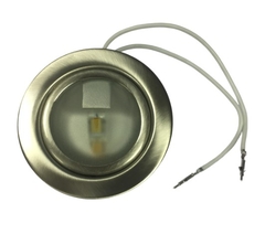 Cabinet meubelspot metaal 12V inclusief led 1,2W g4 + 12 cm snoer (let op gatmaat 57mm)