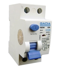 GACIA Europe r80m-6320 - aardlekschakelaar 2-polig 63amp 30ma 10ka