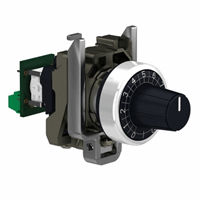 Schneider Electric XB4BD912R10K - harmony xb4, kop Ø22mm / montagebasis / potentiometer r10k