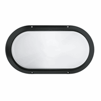 Performance In Lighting 001704 - superdelta ovale zwart e27-wandarmatuur 1x60w iaa symmetrische extra v