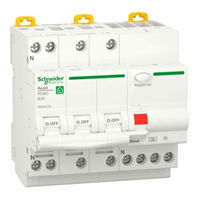 Schneider Electric R9D54720 - resi9 - aardlekautomaat - 3p+n - 20a - b-karakteristiek - 6000a - 30ma